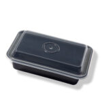MICROWAVABLE RECTANGLE BLACK CONTAINERS WITH LIDS (ALL SIZES)