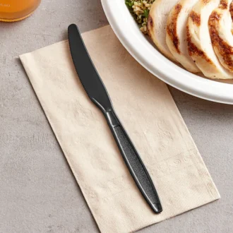 HEAVY DUTY WEIGHT PLASTIC KNIFE BLACK