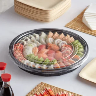 ROUND SUSHI TRAY WITH LID